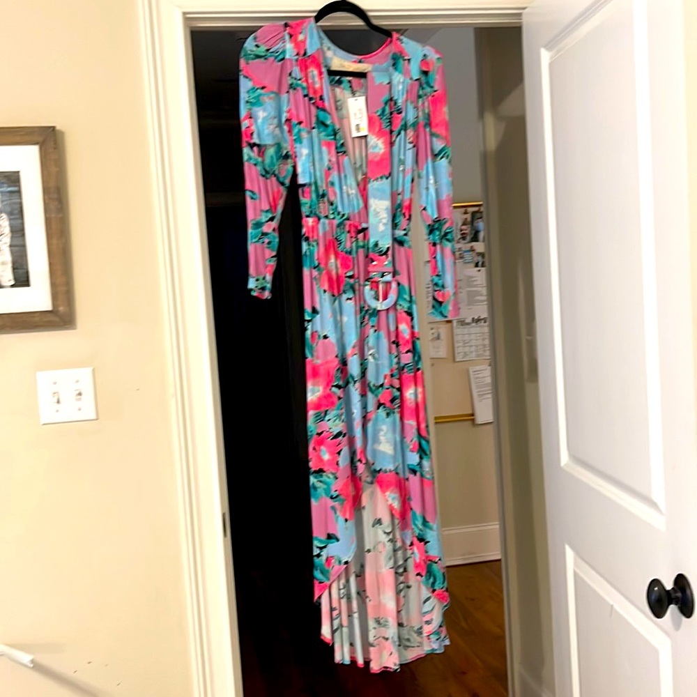 Jen’s pirate booty Alessandra Dress w/ belt Earth floral originally $230 NWT XS